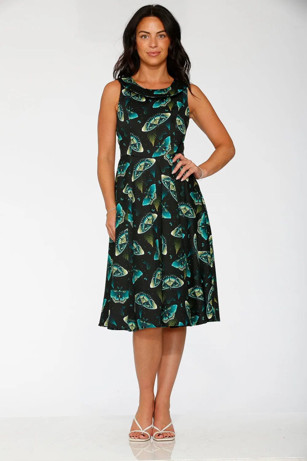 Dark and Mystical Butterfly Swing Dress sold by Modcloth product image thumbnail 4
