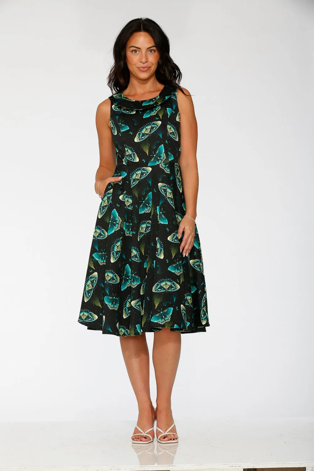 Dark and Mystical Butterfly Swing Dress sold by Modcloth product image thumbnail 2