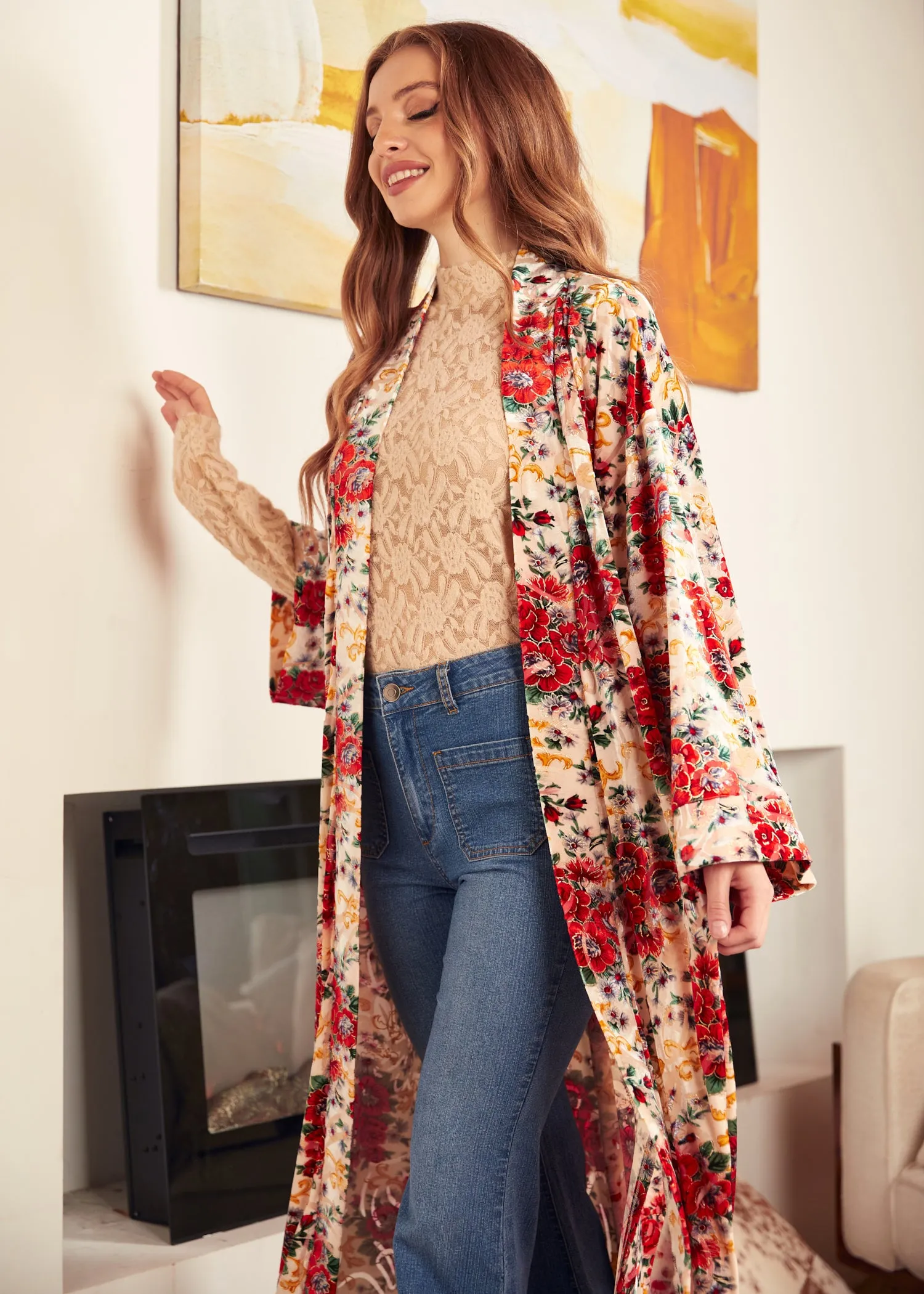 Old School Opulence Kimono sold by Modcloth product image thumbnail 2