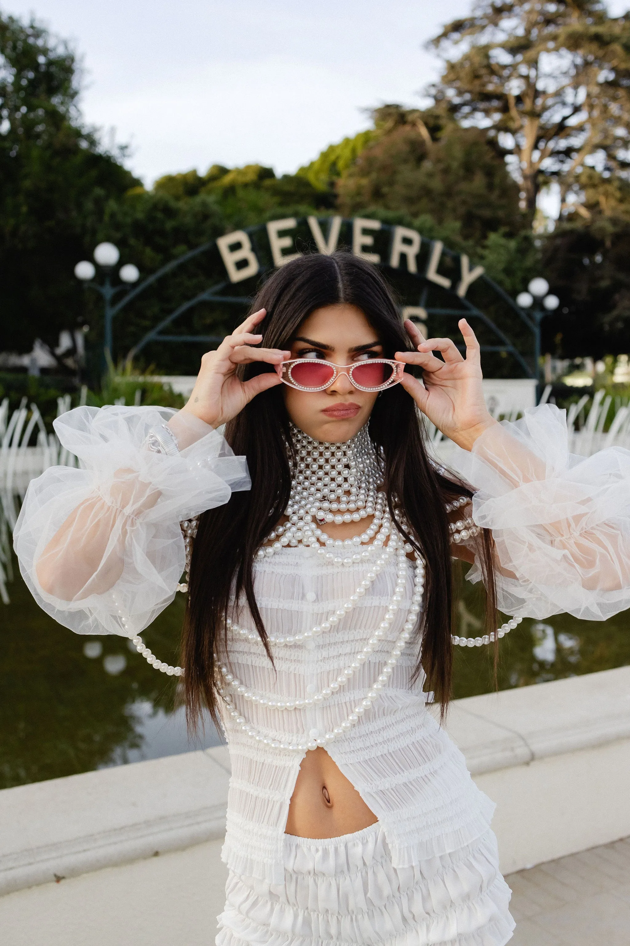 AALIYAH Rhinestone Sunglasses sold by Modcloth product image thumbnail 5