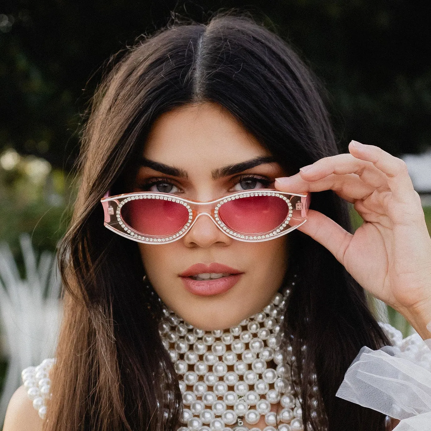 AALIYAH Rhinestone Sunglasses sold by Modcloth product image thumbnail 3