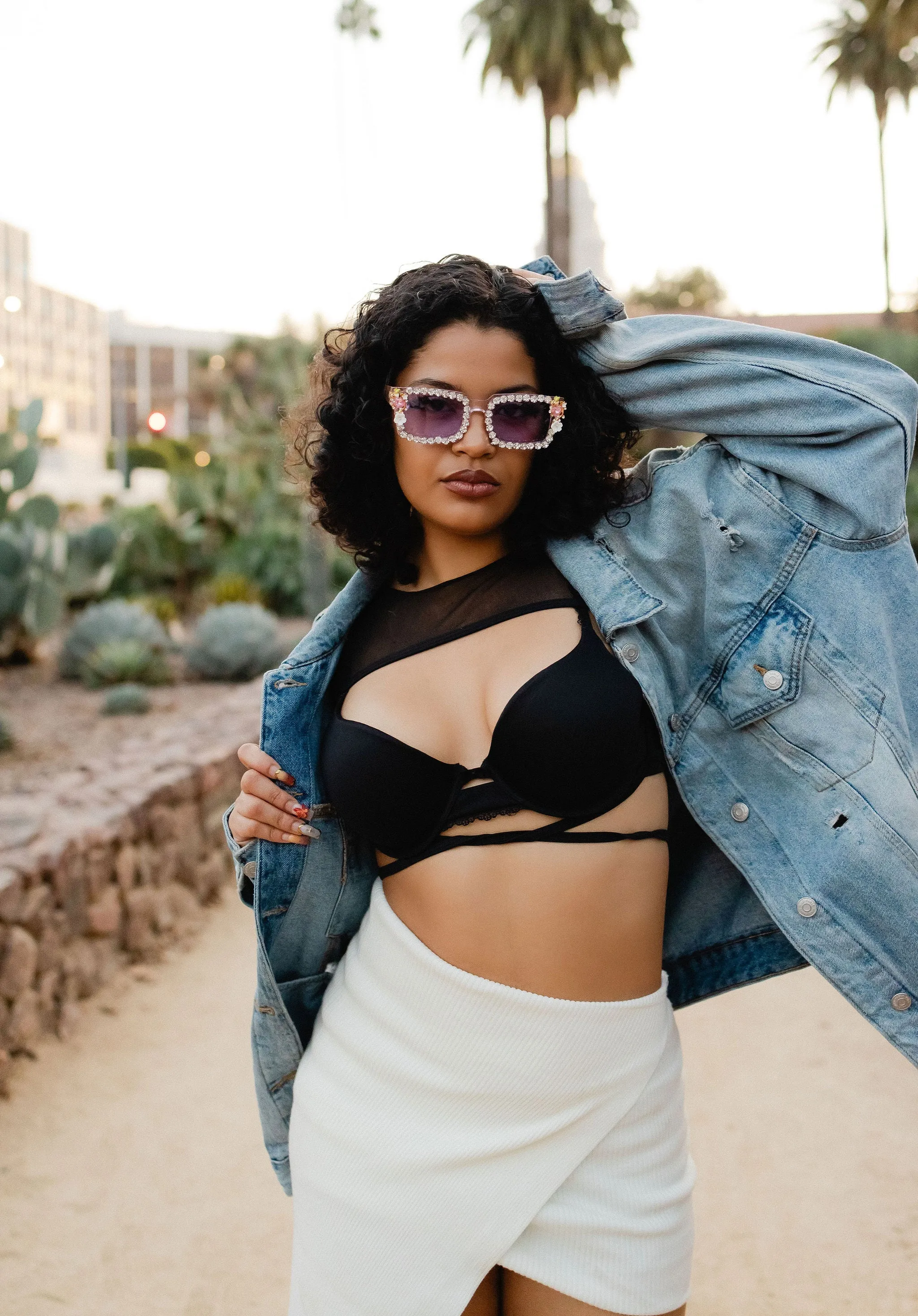 HONEY BEE Rhinestone Sunglasses sold by Modcloth