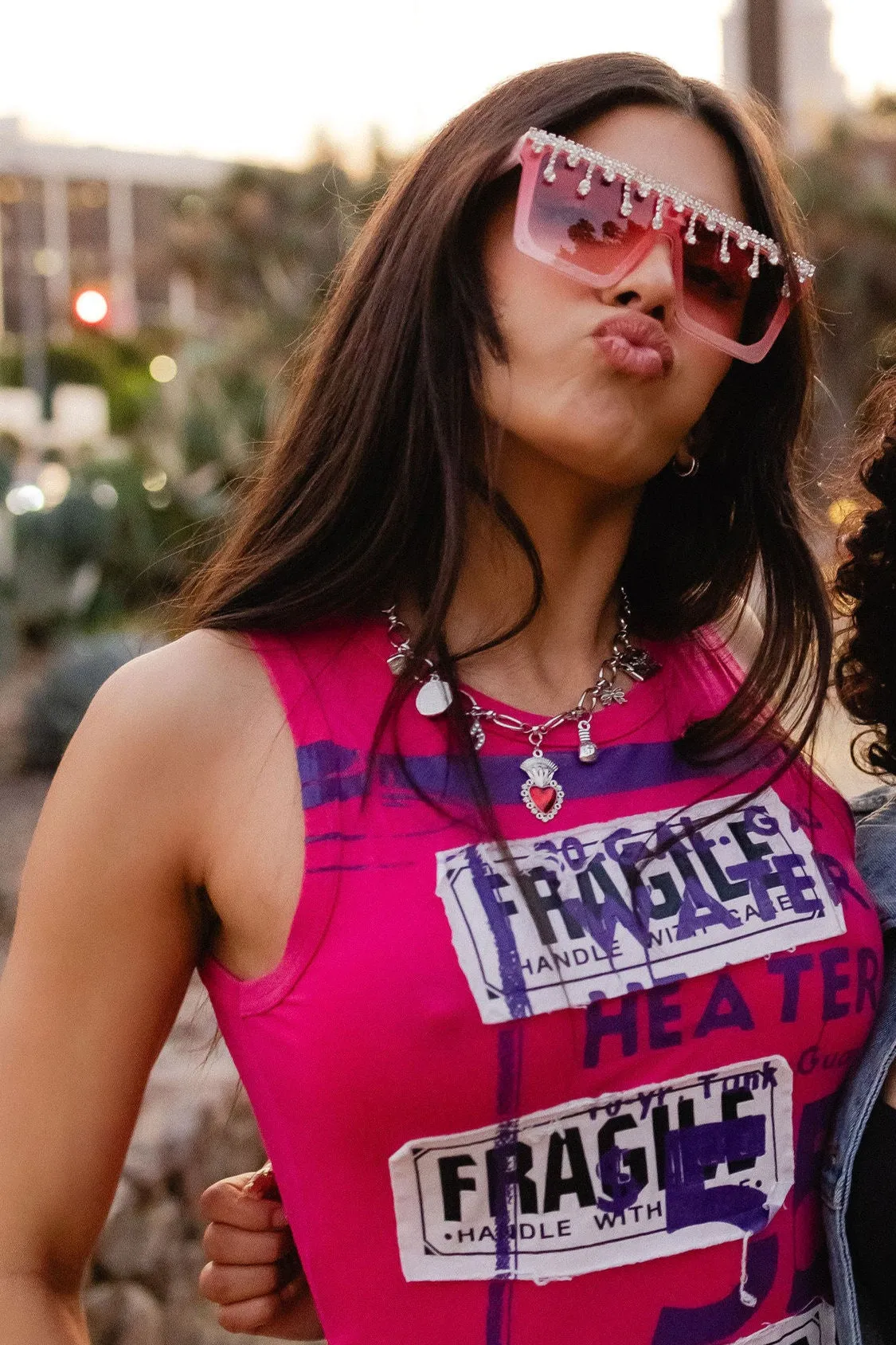 JAZMINE Oversize Pink Sunglasses sold by Modcloth