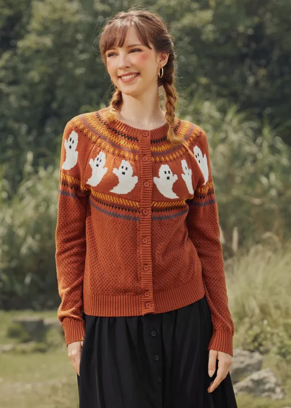 You've Been Ghosted Fair Isle Cardigan sold by Modcloth