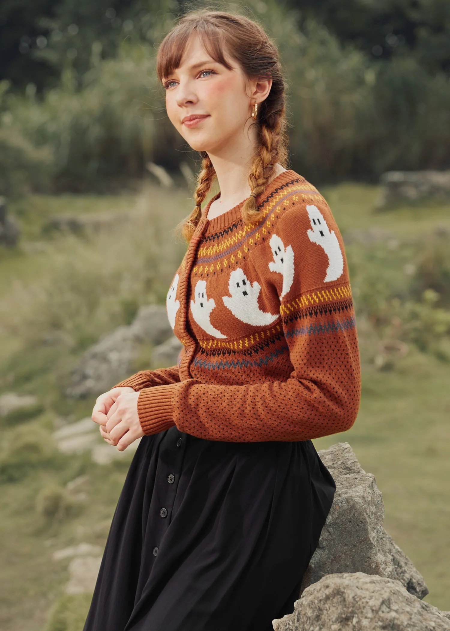 You've Been Ghosted Fair Isle Cardigan sold by Modcloth product image thumbnail 5