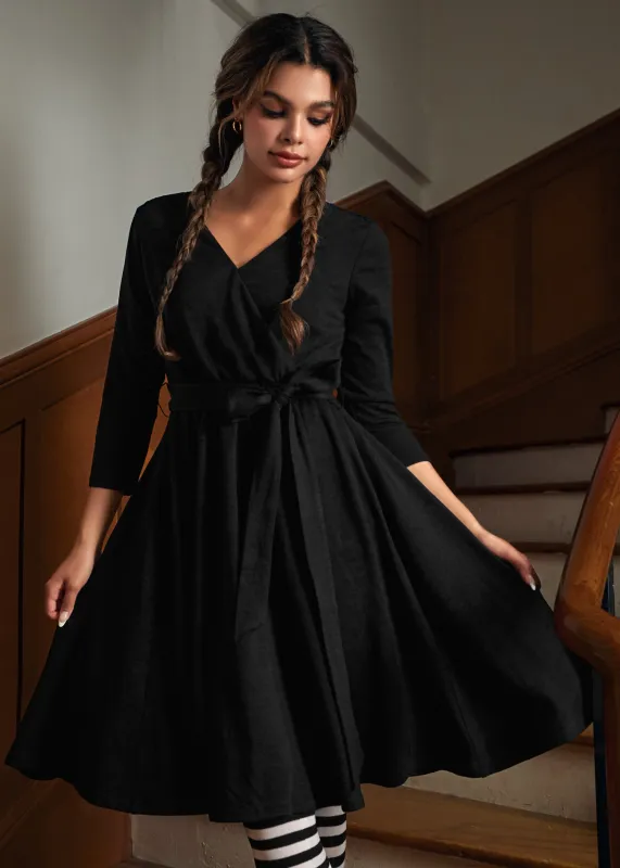 Instant Energy Faux-Wrap Long Sleeve Knit Dress sold by Modcloth