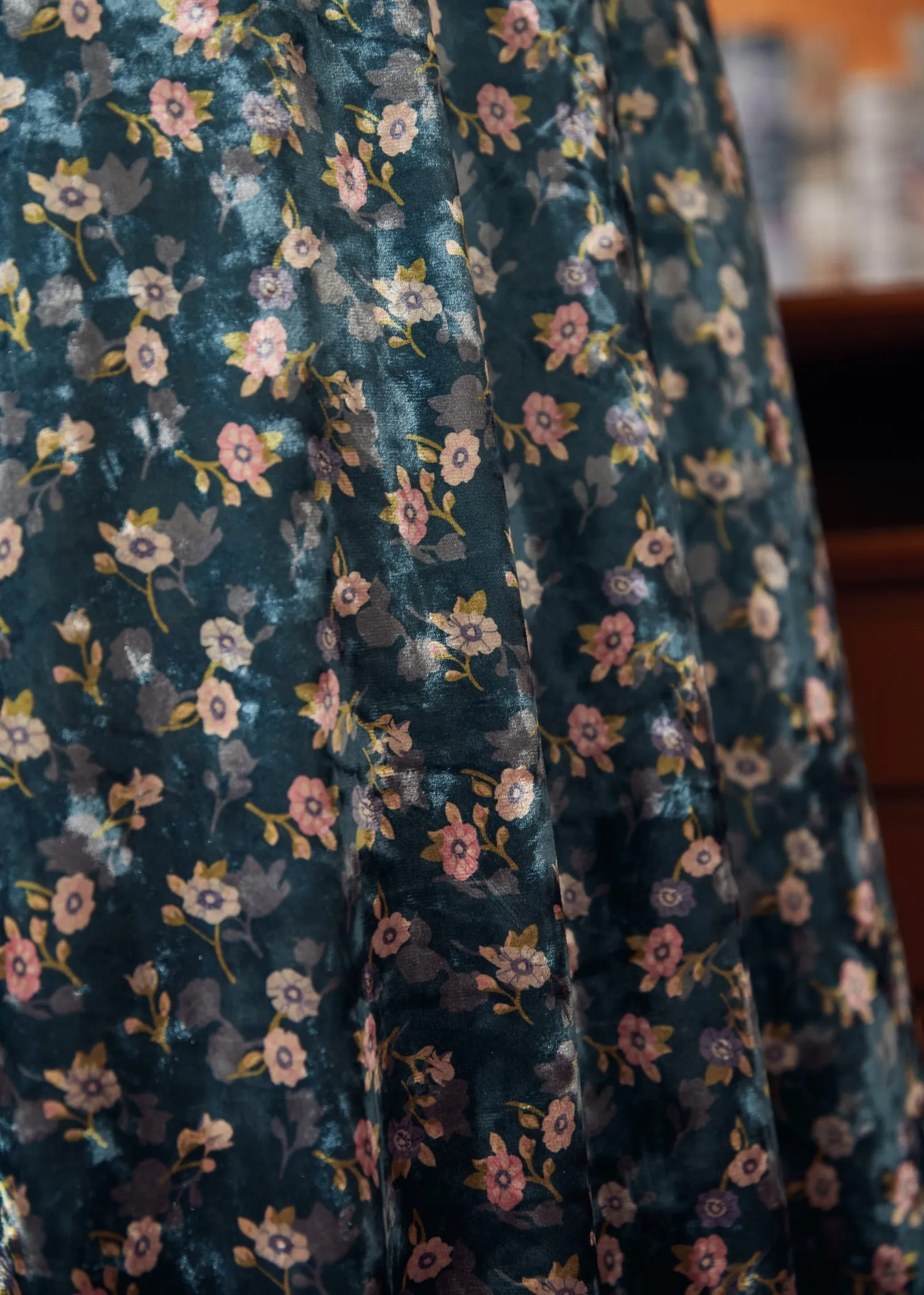 Golden Whispers Velvet Maxi Skirt sold by Modcloth product image thumbnail 4