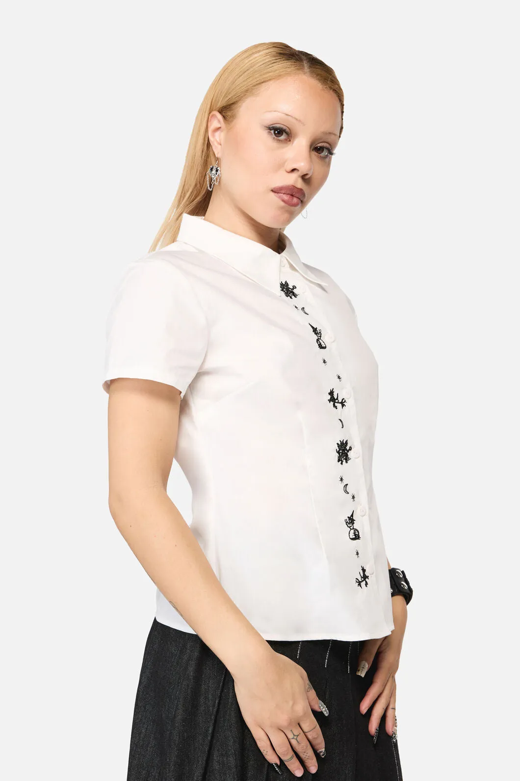 Fiona Embroidered Placket Blouse sold by Modcloth product image thumbnail 4