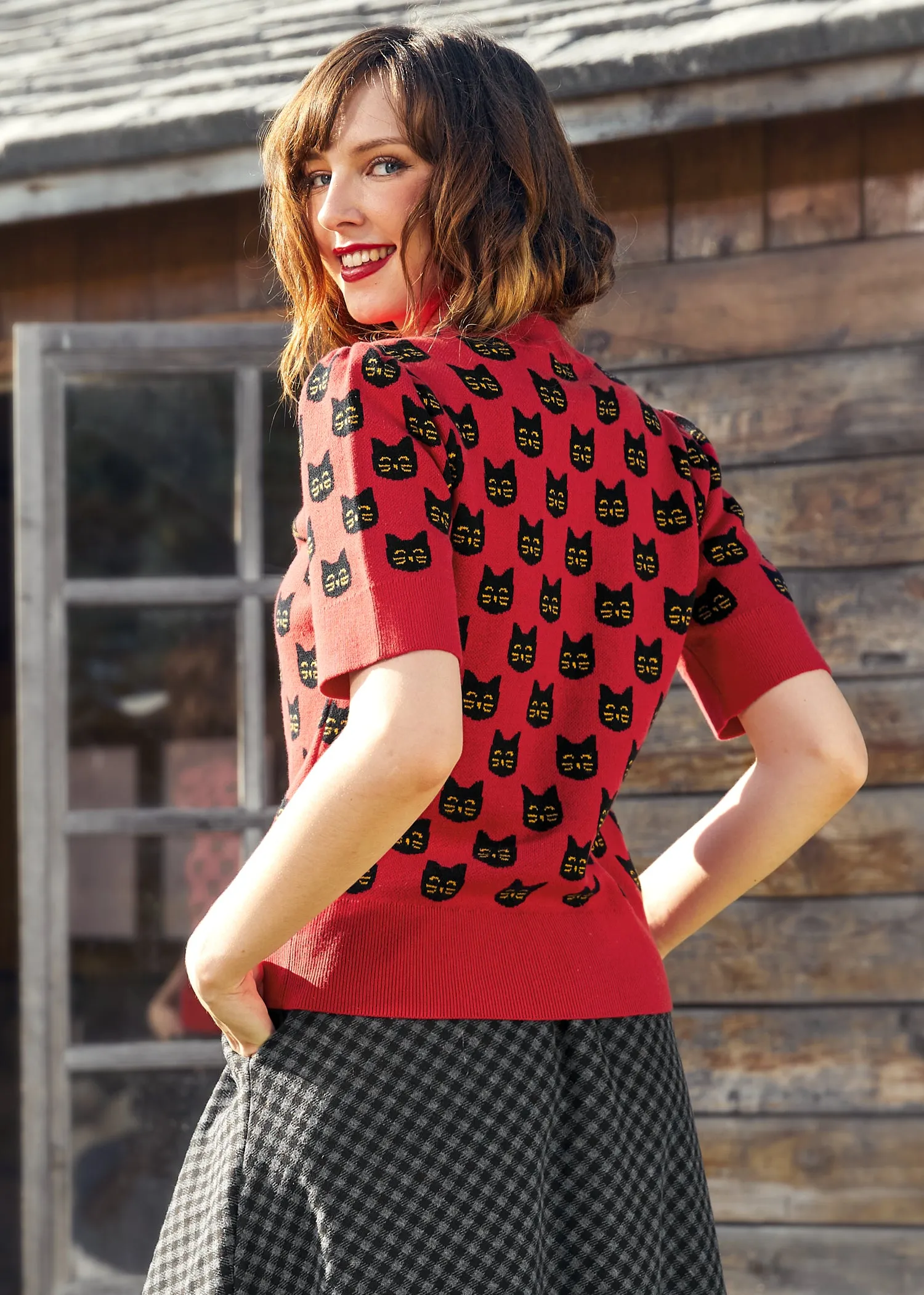 Retro Radiance Puff Shoulder Sweater sold by Modcloth product image thumbnail 4