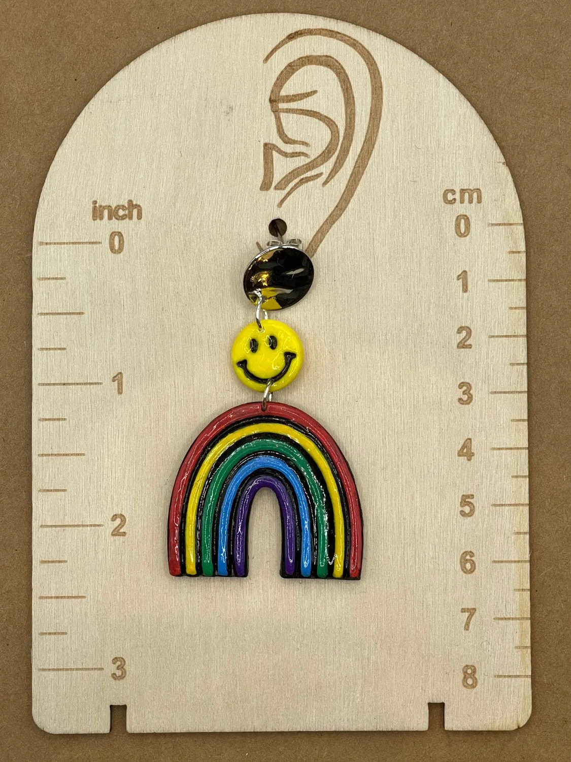Happy Rainbow Dangly Earrings sold by Modcloth product image thumbnail 2