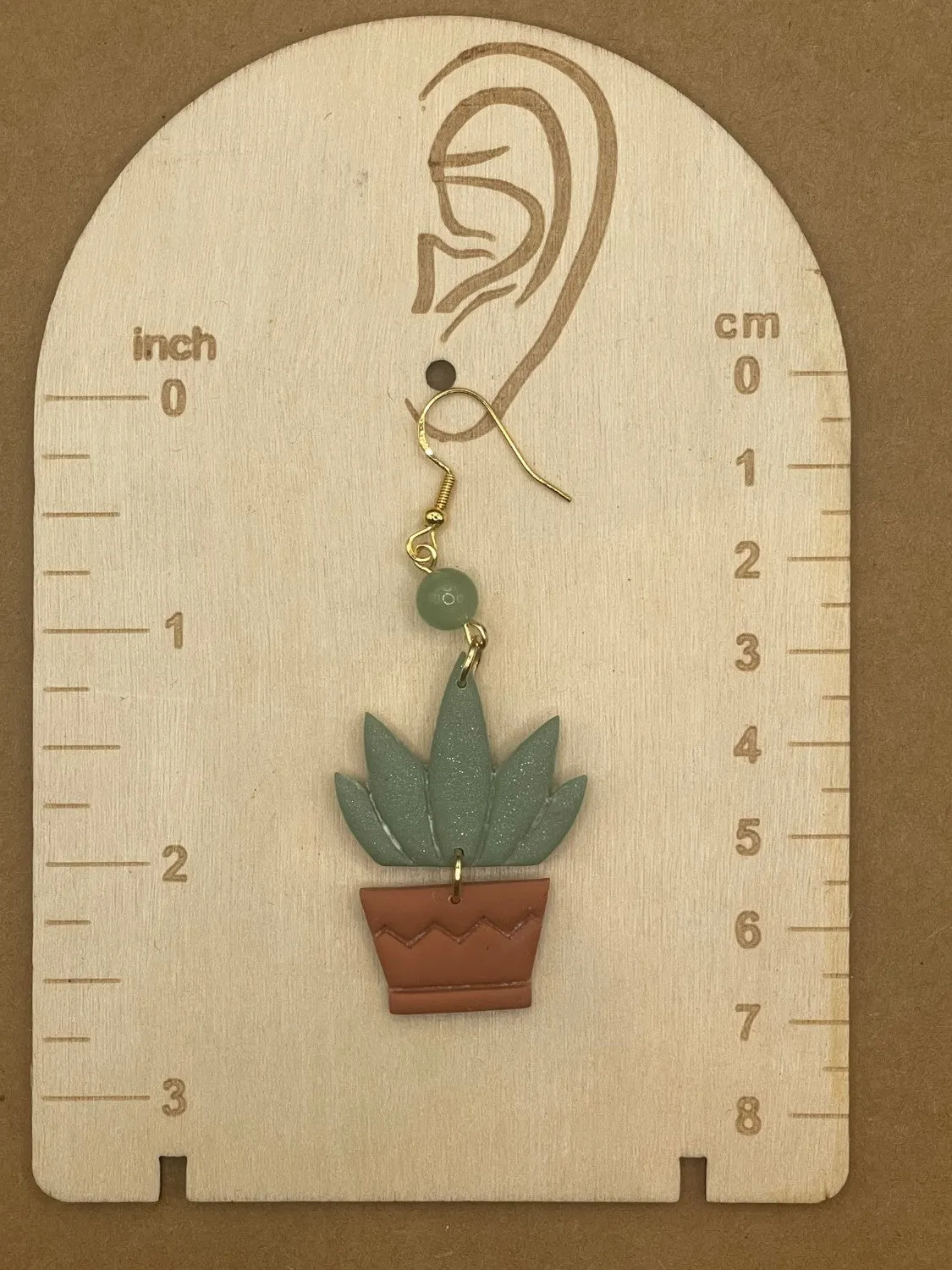 Aloe Vera Plant Dangly Earrings sold by Modcloth product image thumbnail 2