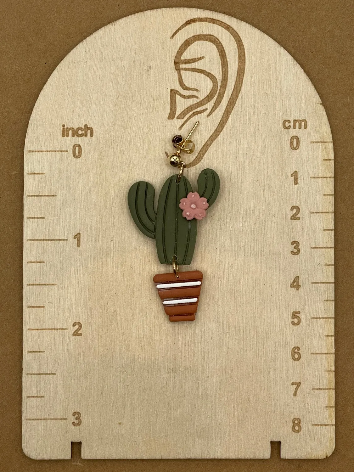 Candle Cactus with Pink Flower Earrings sold by Modcloth product image thumbnail 2