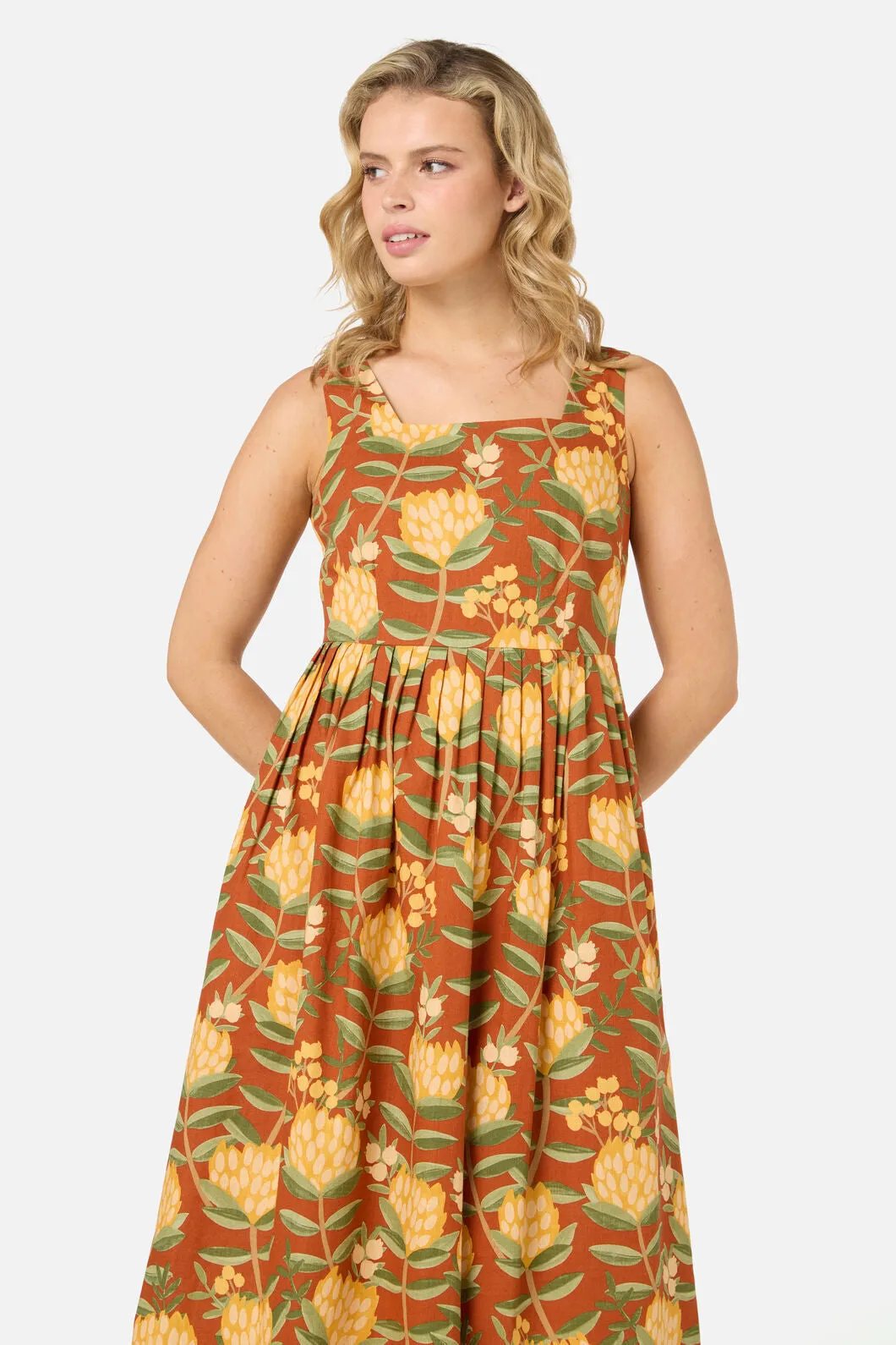 Protea Flower Midi Dress sold by Modcloth product image thumbnail 4