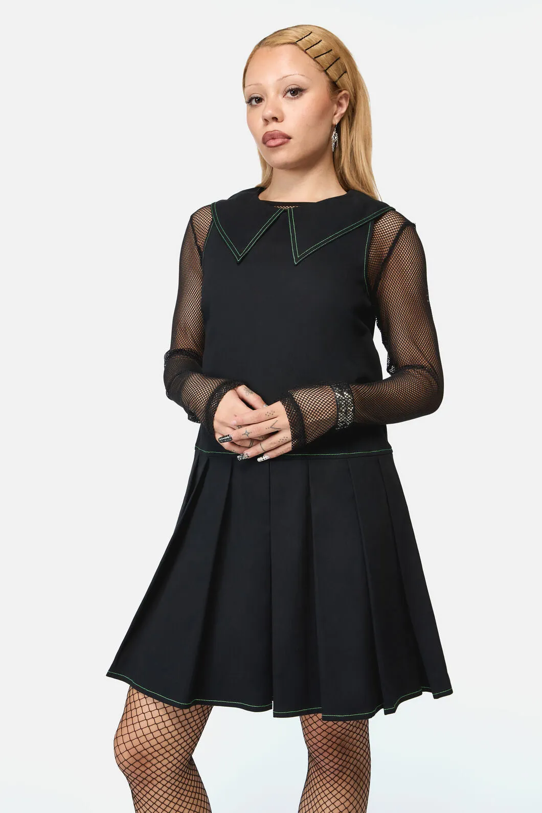 Wired Collar Sleeveless Dress sold by Modcloth