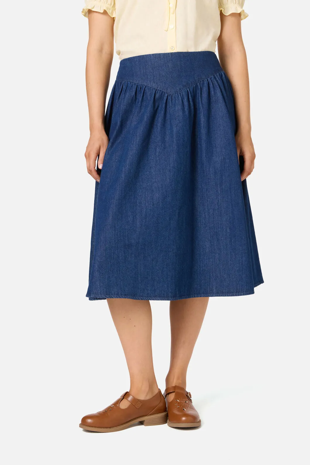 Nellie Yoke Denim Skirt sold by Modcloth product image thumbnail 3