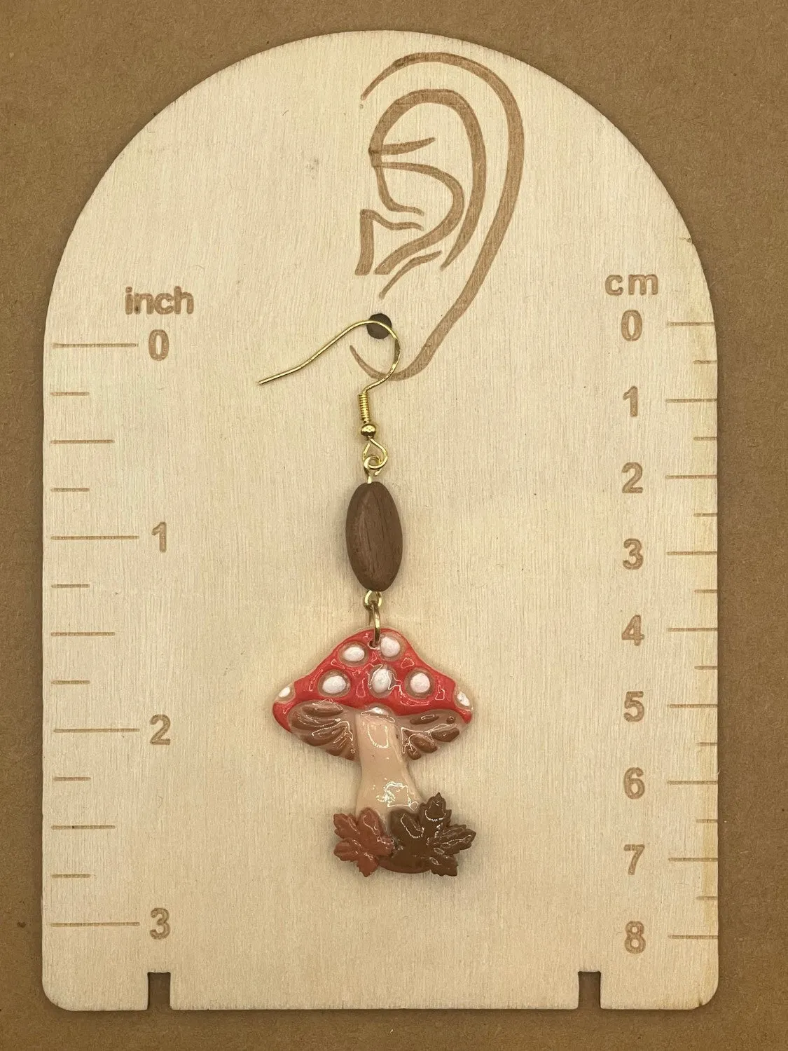 Mushrooms with Fall Leaves Earrings sold by Modcloth product image thumbnail 2