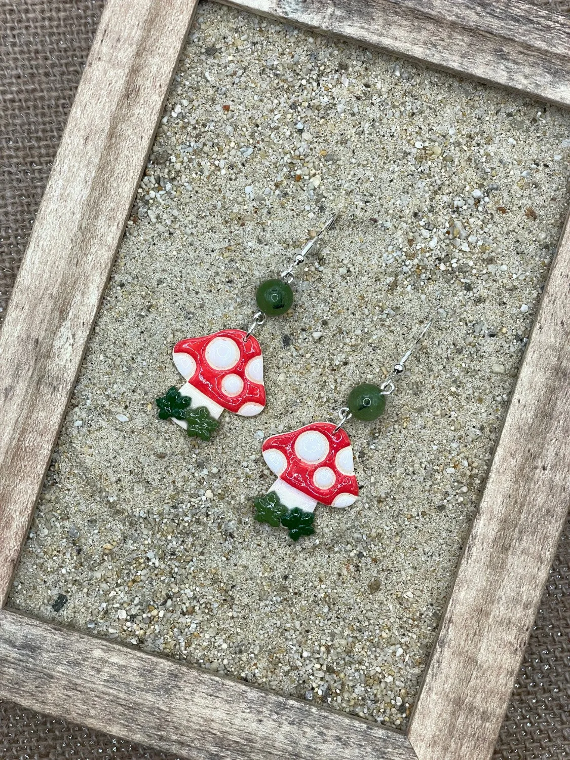 Red Polka Dot Mushroom Earrings sold by Modcloth product image thumbnail 3