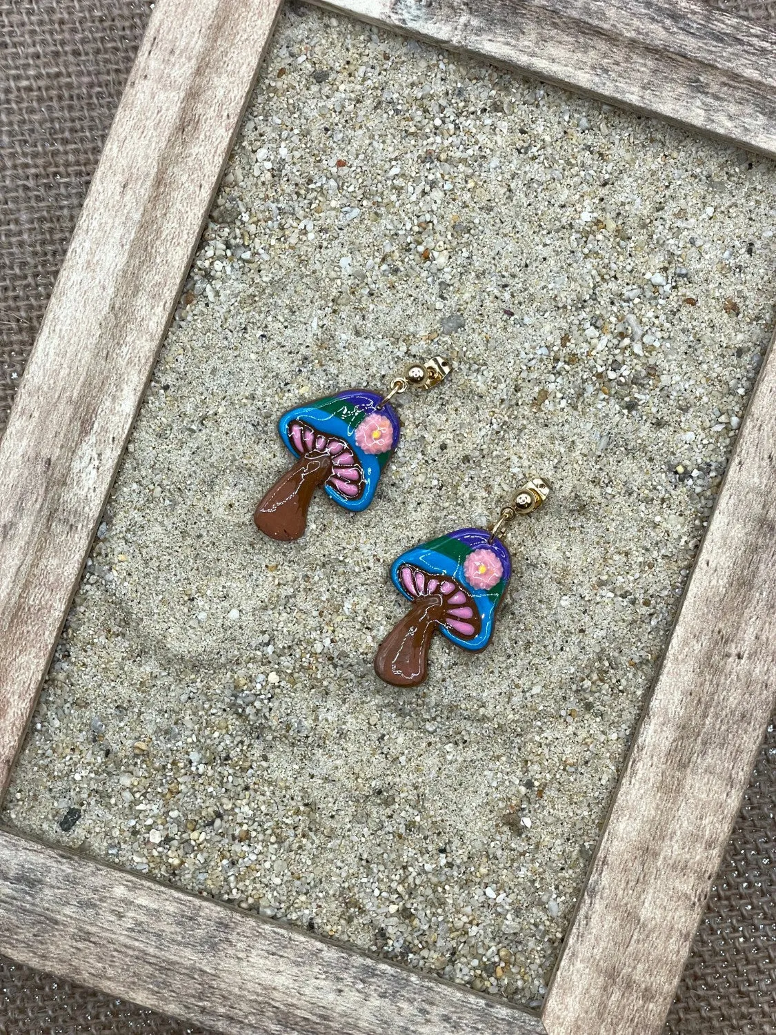 Groovy Mushrooms with Flowers Earrings sold by Modcloth product image thumbnail 3