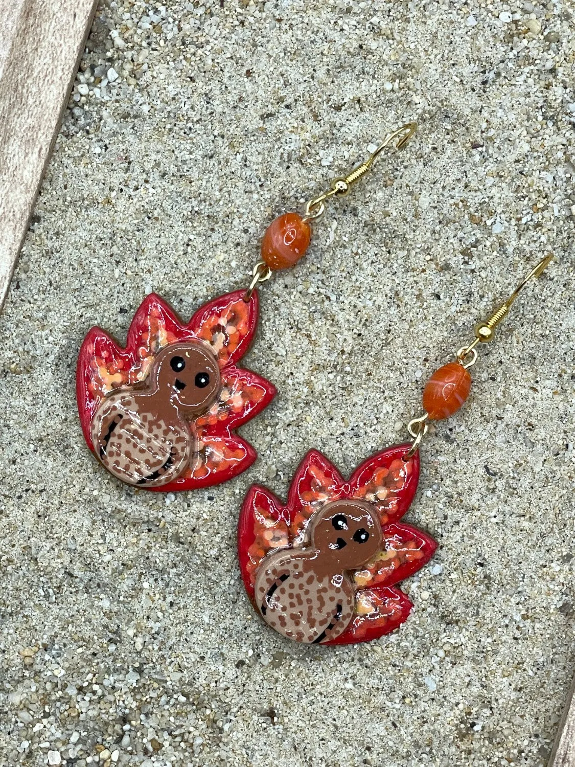 Cutie Turkey Dangle Earrings sold by Modcloth