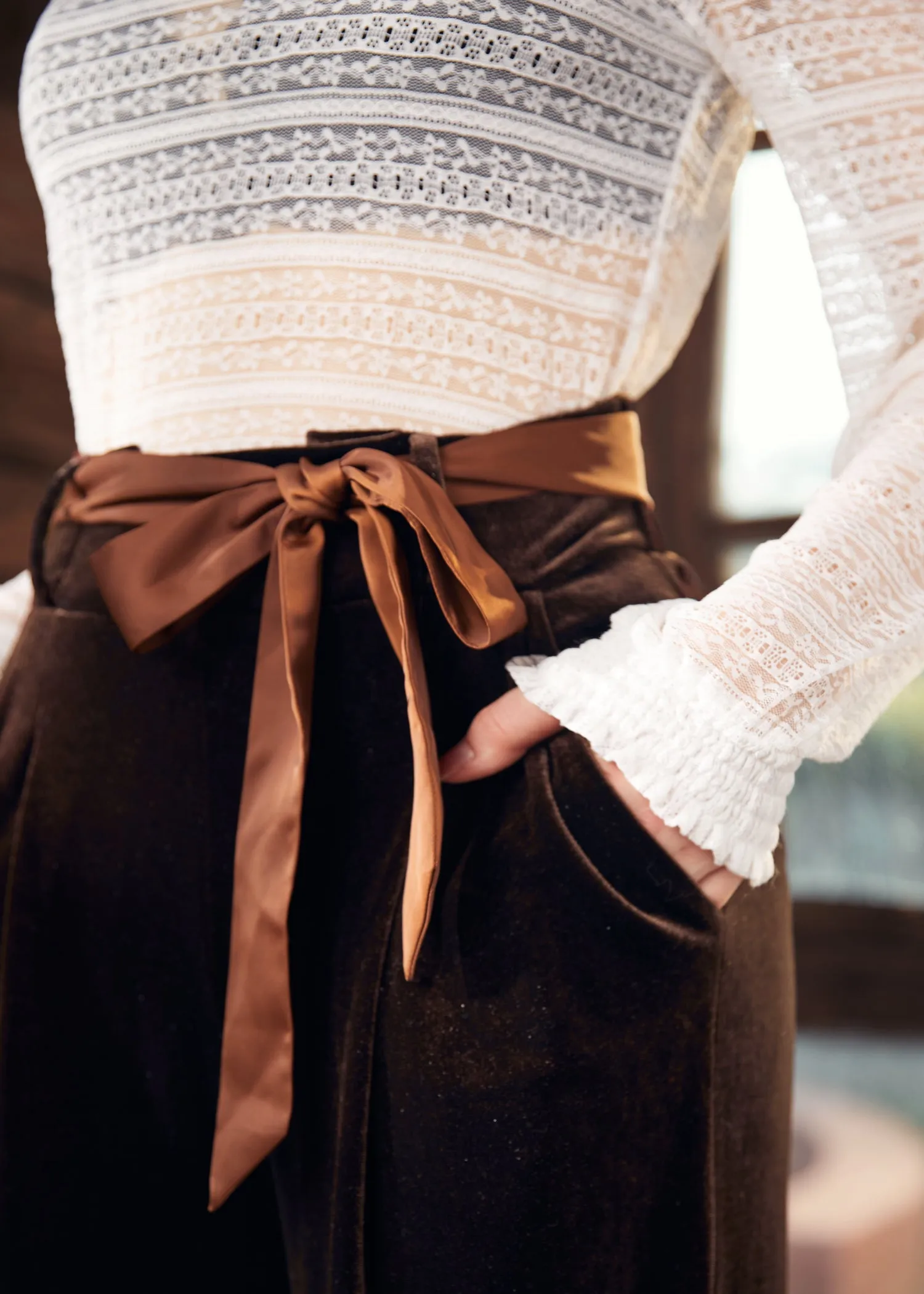 Cider, Spice & Everything Nice Wide Leg Velvet Pants sold by Modcloth product image thumbnail 5