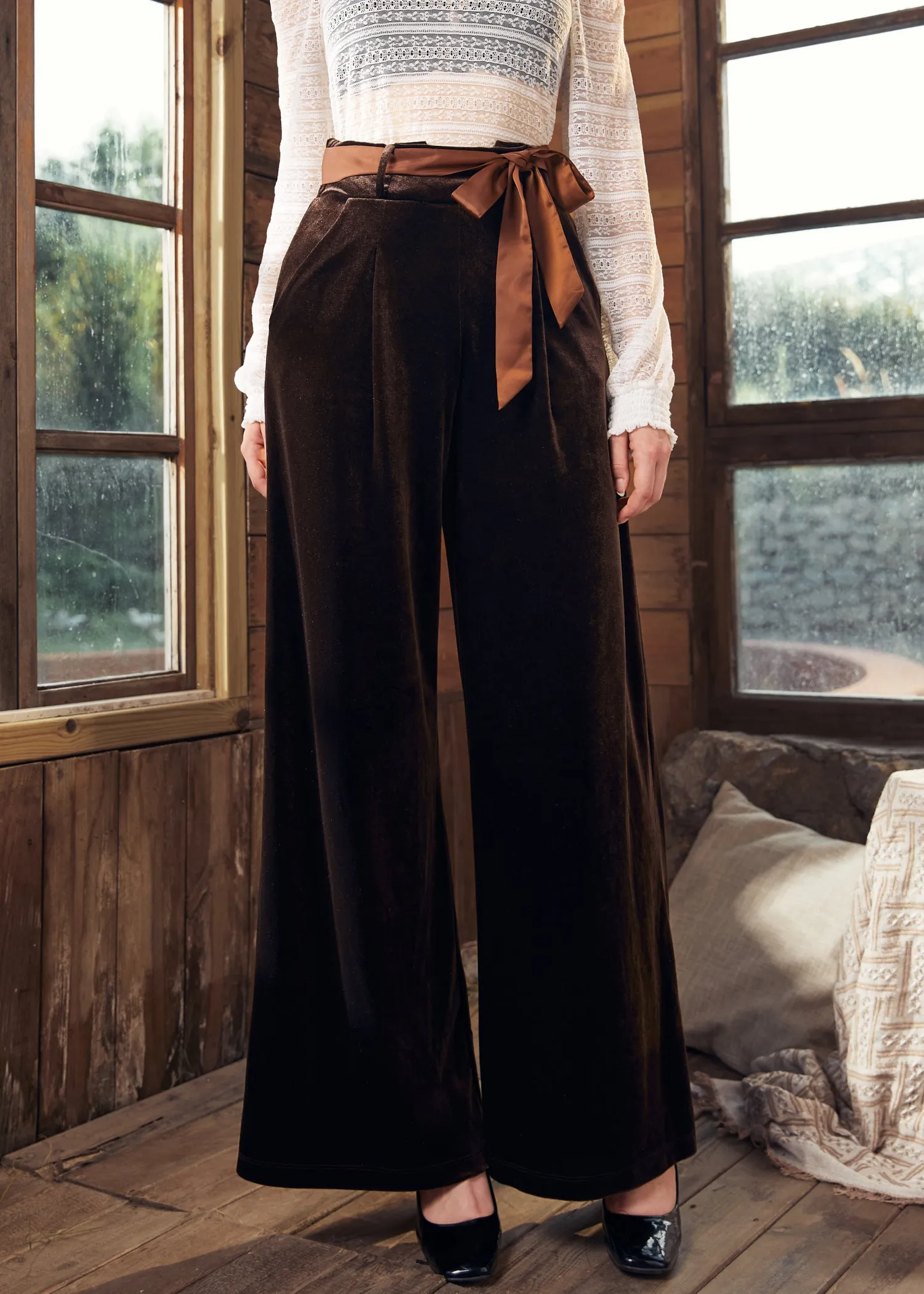 Cider, Spice & Everything Nice Wide Leg Velvet Pants sold by Modcloth