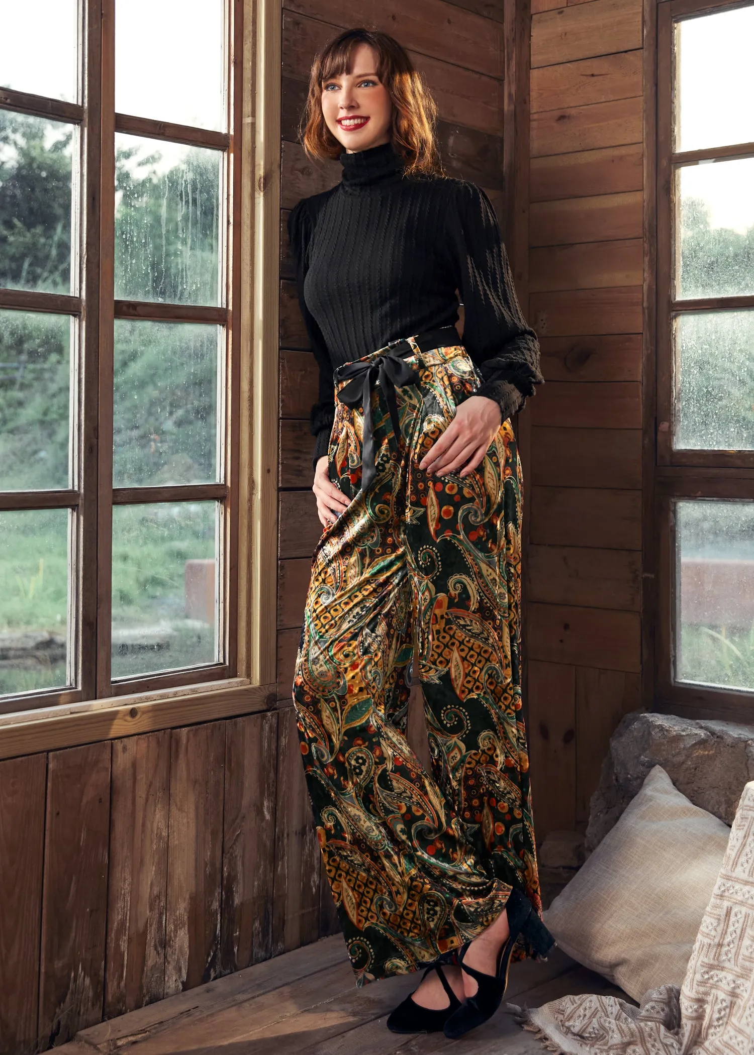 Cider, Spice & Everything Nice Wide Leg Velvet Pants sold by Modcloth product image thumbnail 2