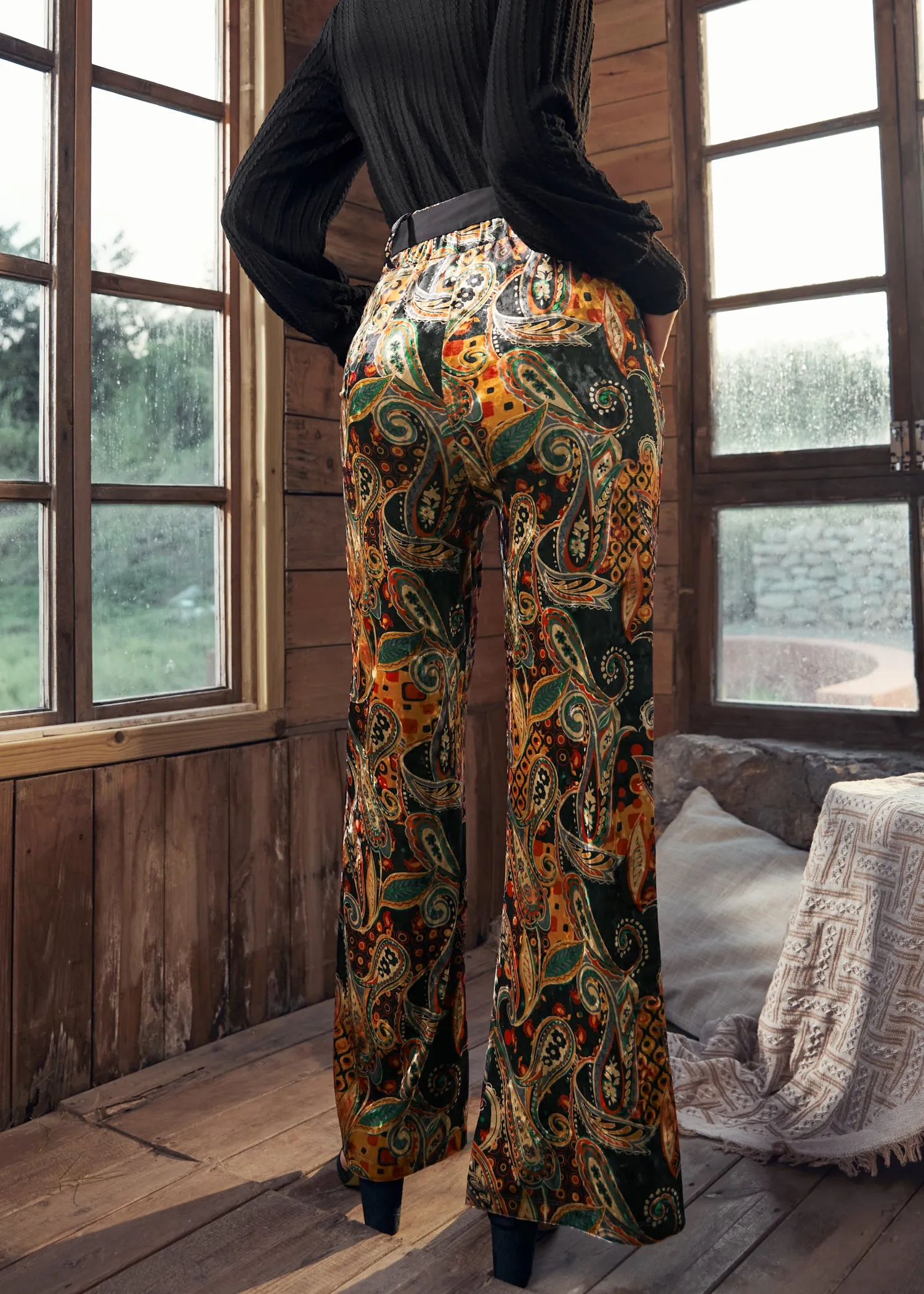Cider, Spice & Everything Nice Wide Leg Velvet Pants sold by Modcloth product image thumbnail 4