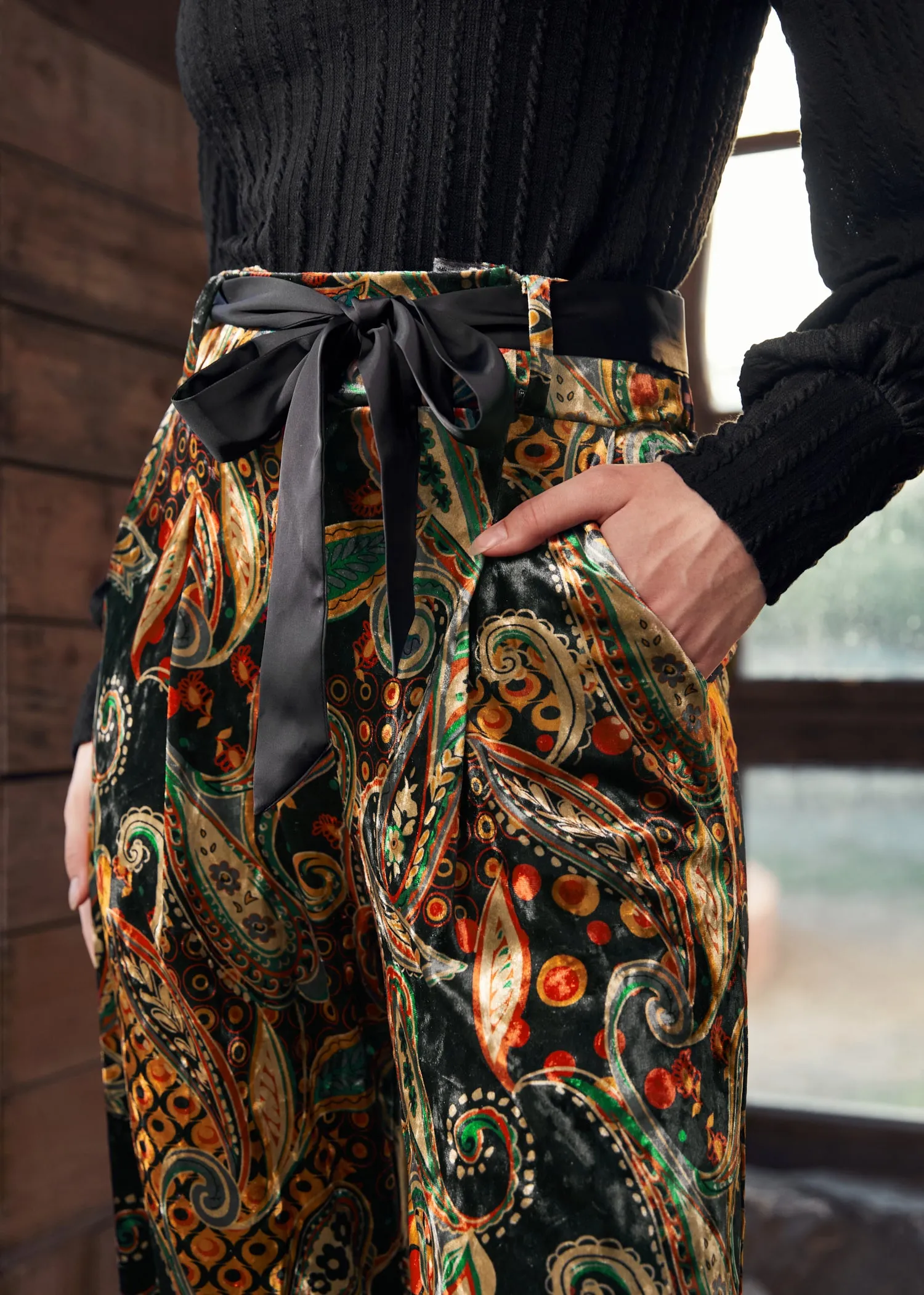 Cider, Spice & Everything Nice Wide Leg Velvet Pants sold by Modcloth product image thumbnail 3
