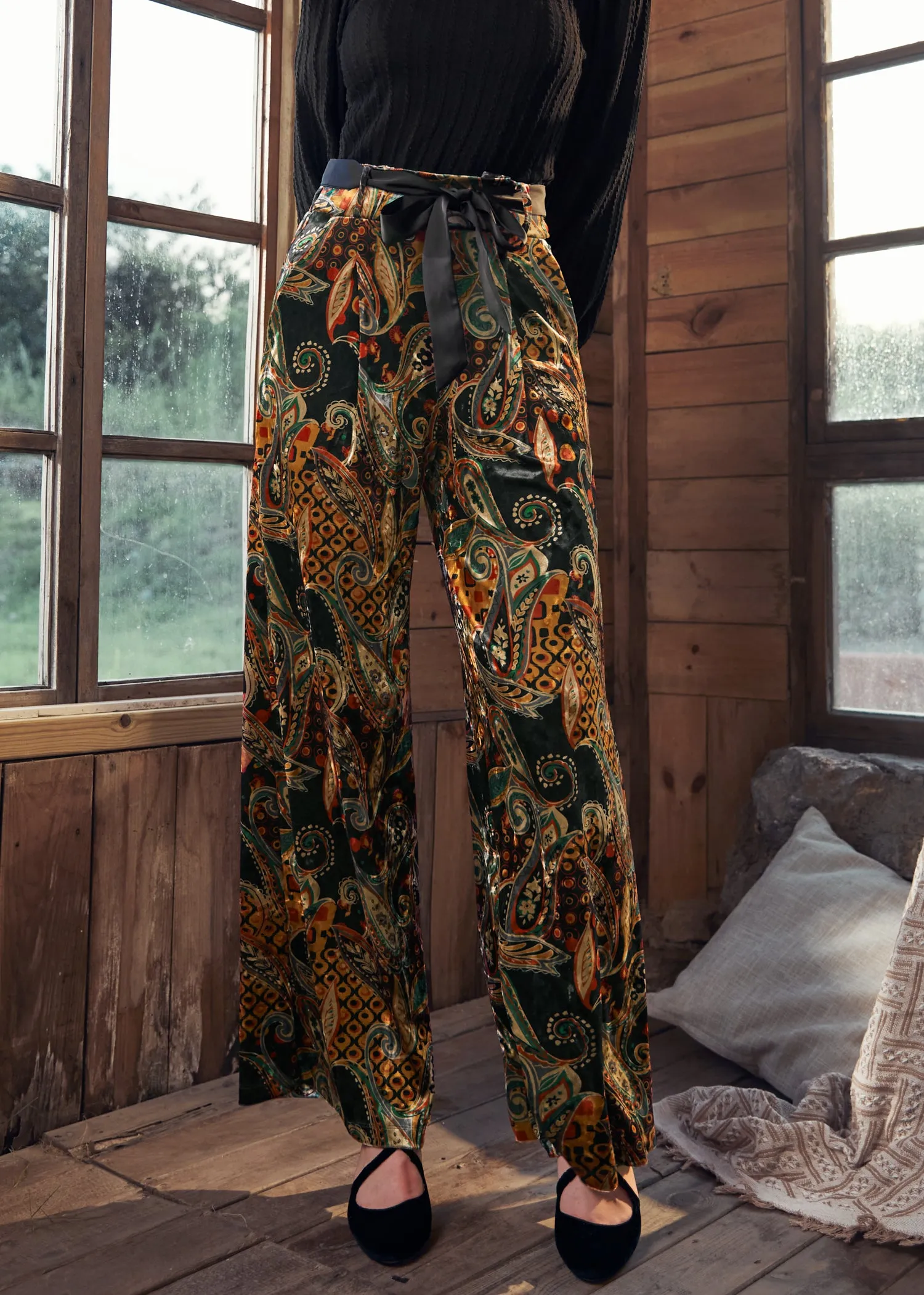 Cider, Spice & Everything Nice Wide Leg Velvet Pants sold by Modcloth