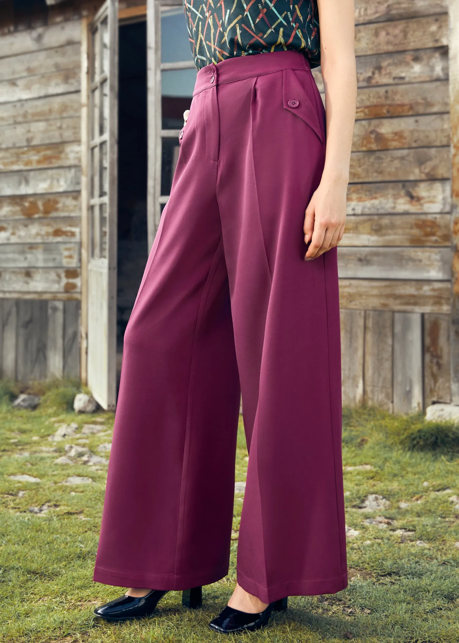 Lazy Afternoon Wide Leg Pants sold by Modcloth product image thumbnail 5