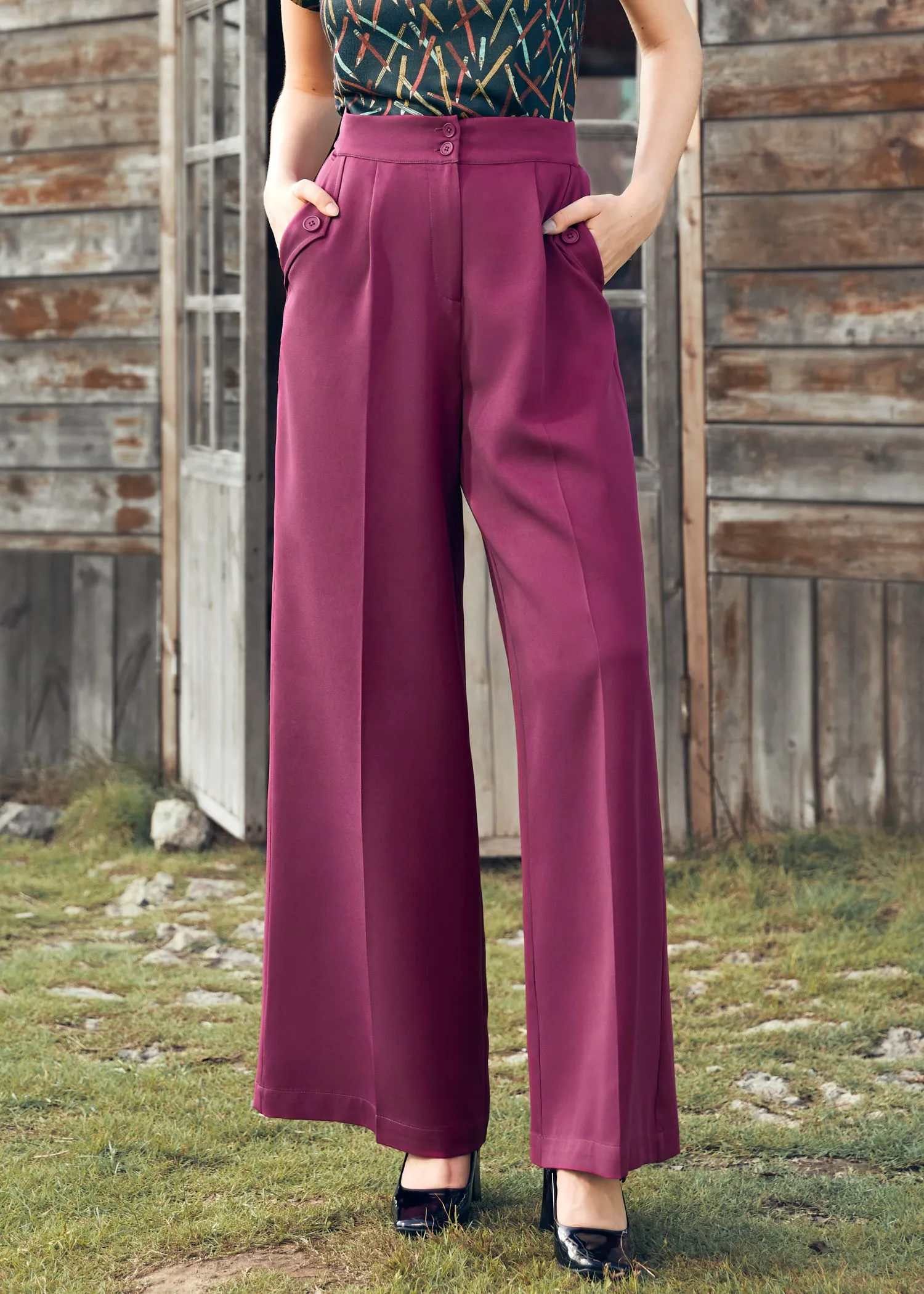Lazy Afternoon Wide Leg Pants sold by Modcloth