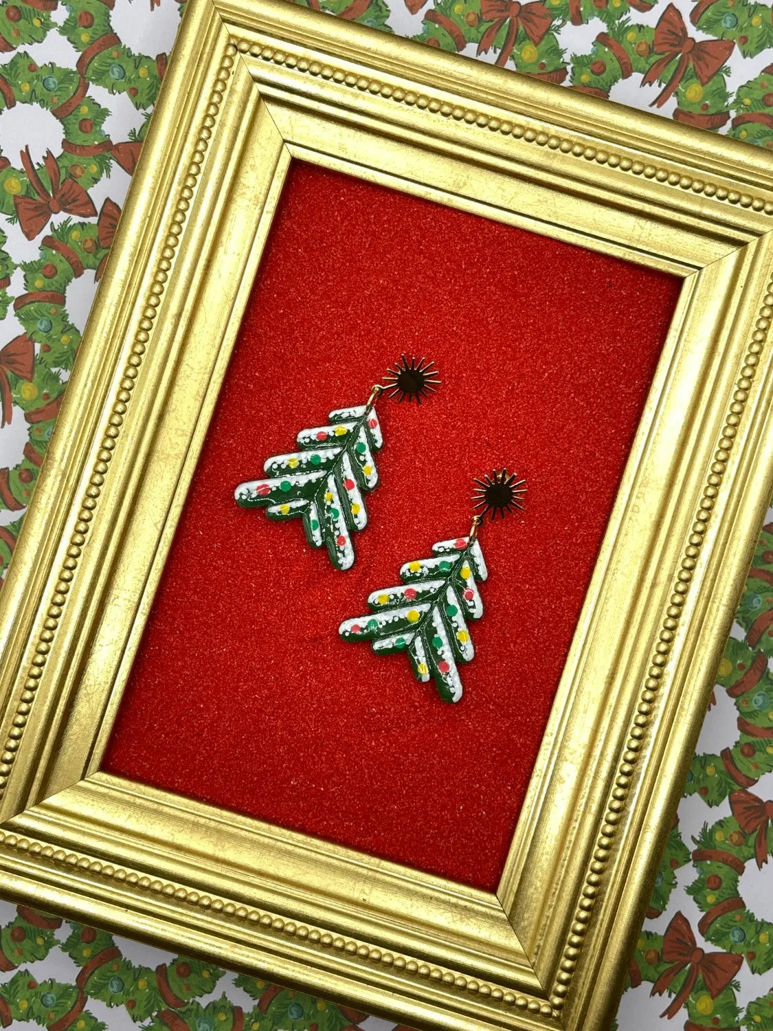 Snowy Christmas Tree Earrings sold by Modcloth product image thumbnail 4