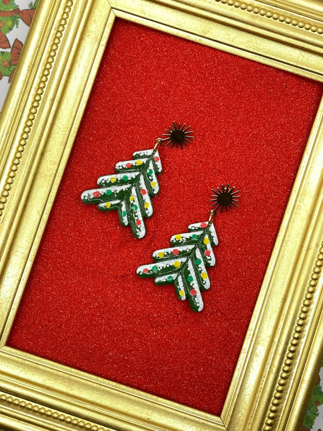 Snowy Christmas Tree Earrings sold by Modcloth product image thumbnail 3