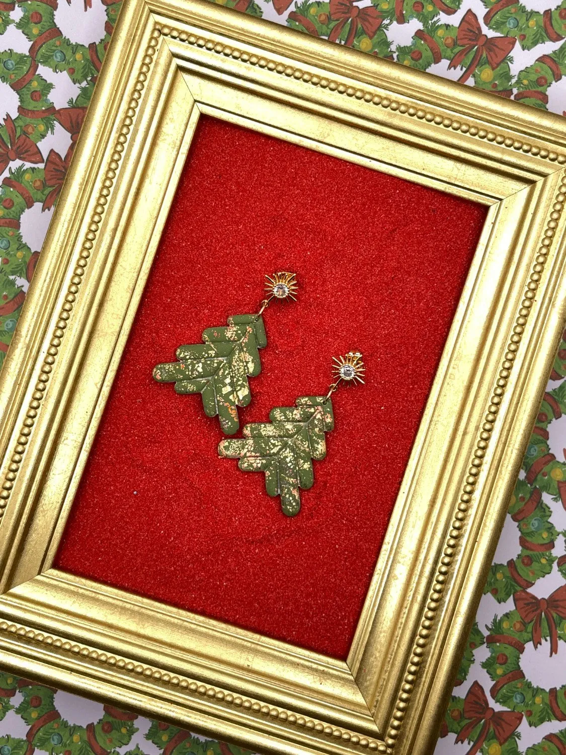 Rhinestone Shimmer Tree Earrings sold by Modcloth product image thumbnail 4