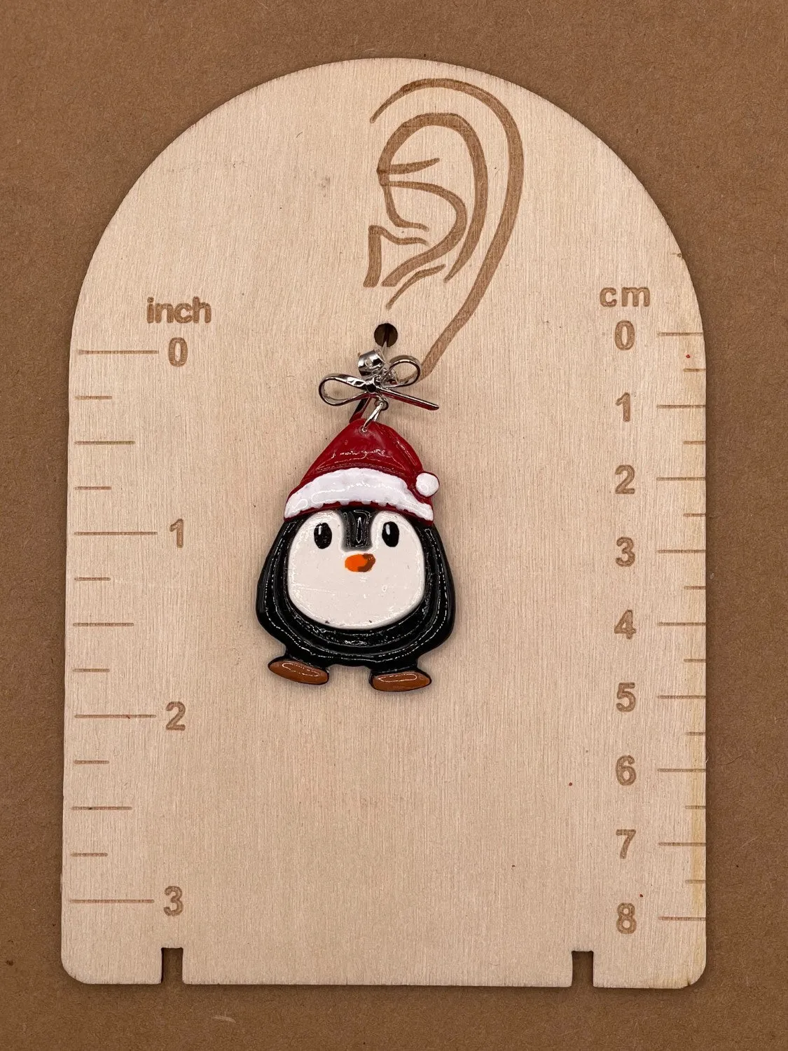 Santa Penguin Dangle Earrings sold by Modcloth product image thumbnail 2