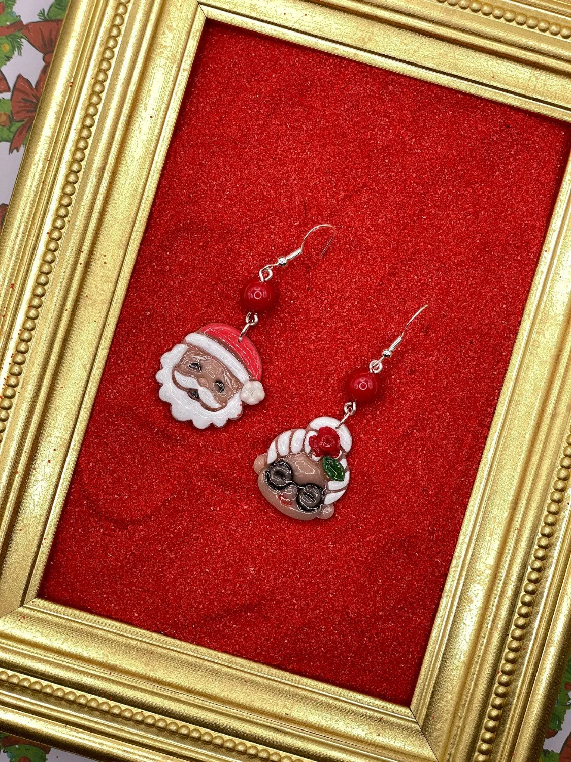 Mr & Mrs Santa Claus Earrings sold by Modcloth product image thumbnail 3