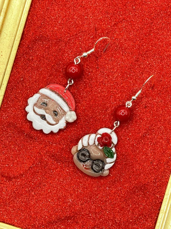 Mr & Mrs Santa Claus Earrings sold by Modcloth