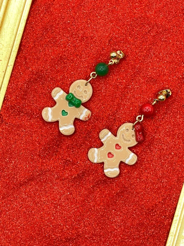 Gingerbread Friends Earrings sold by Modcloth