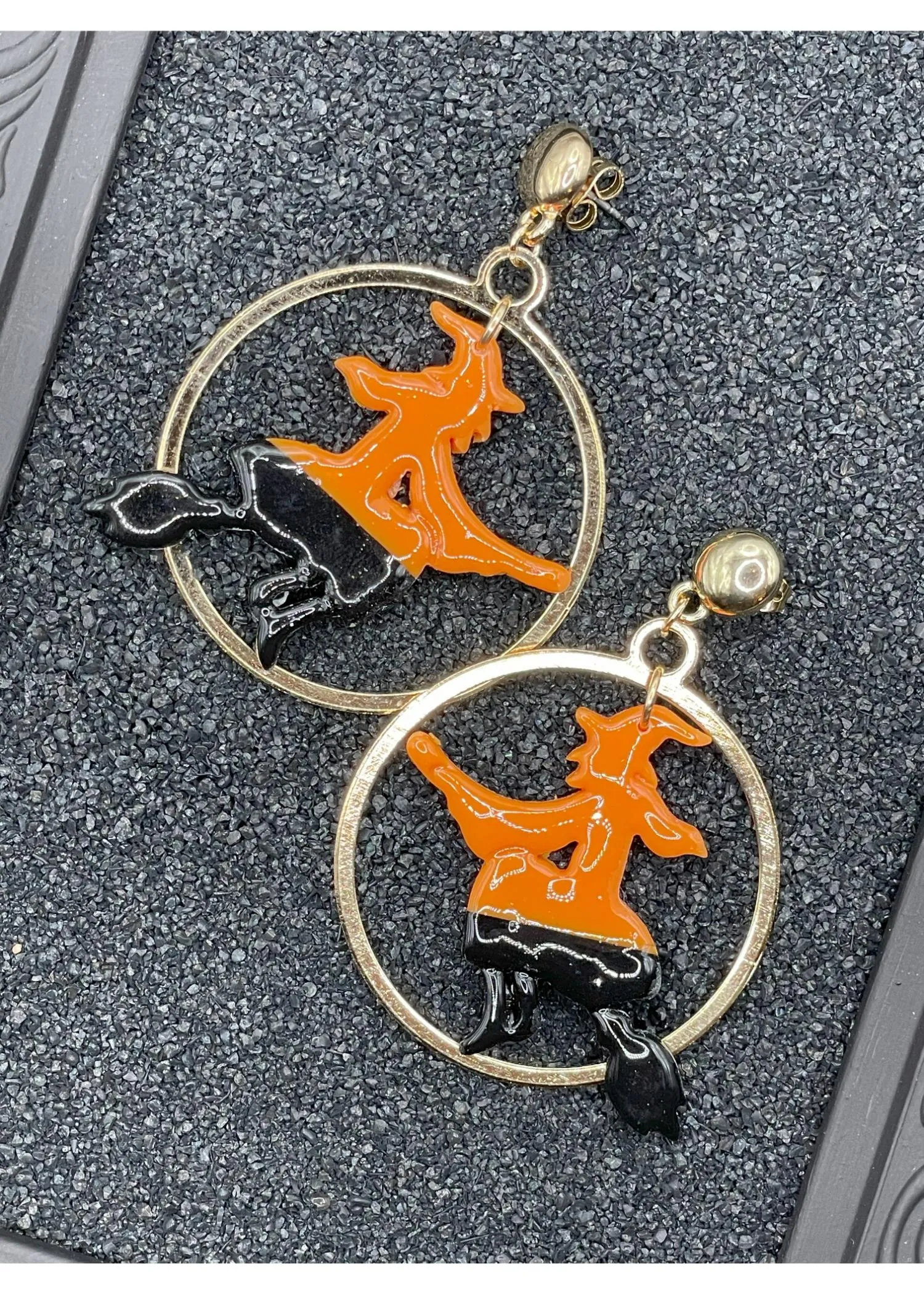 Salem Full Gold Moon Witch Earrings sold by Modcloth
