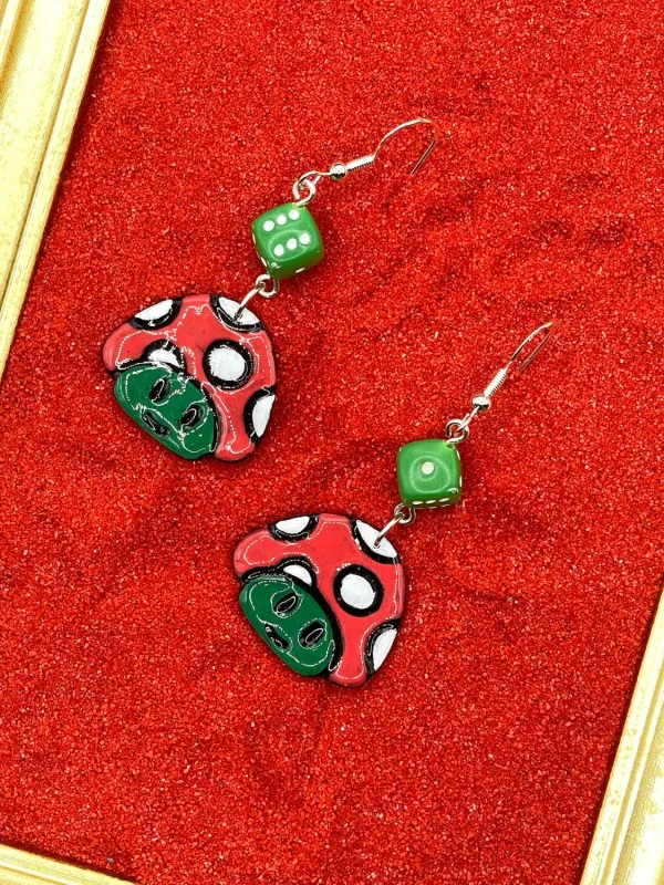 Cutie Mushroom Dangle Earrings sold by Modcloth