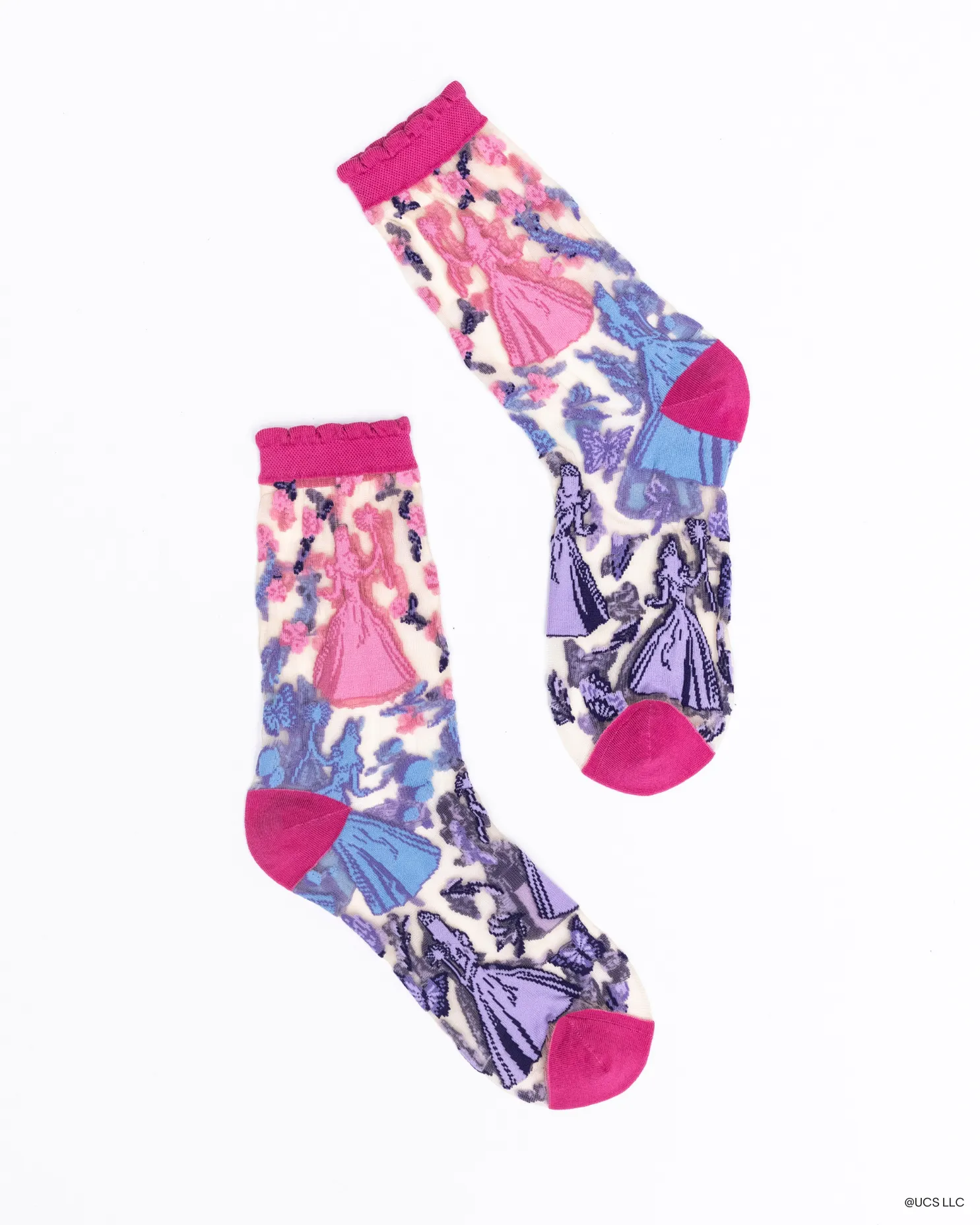 Wicked Glinda Silhouette Ruffle Sheer Crew Sock sold by Modcloth product image thumbnail 2
