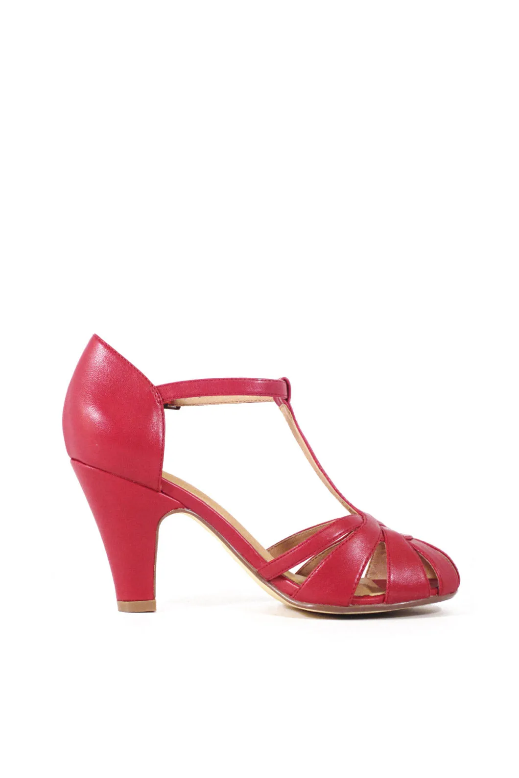 Sergi T-Strap Heels Red sold by Modcloth product image thumbnail 3