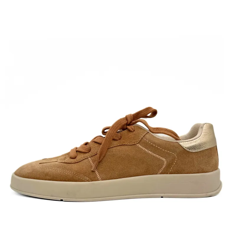 Moldova Suede Tennis Sneakers Tan made by chelsea crew