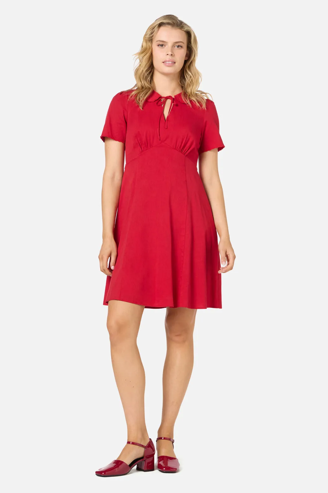 Josie Sweet Collar Tea Dress Red sold by Modcloth product image thumbnail 3
