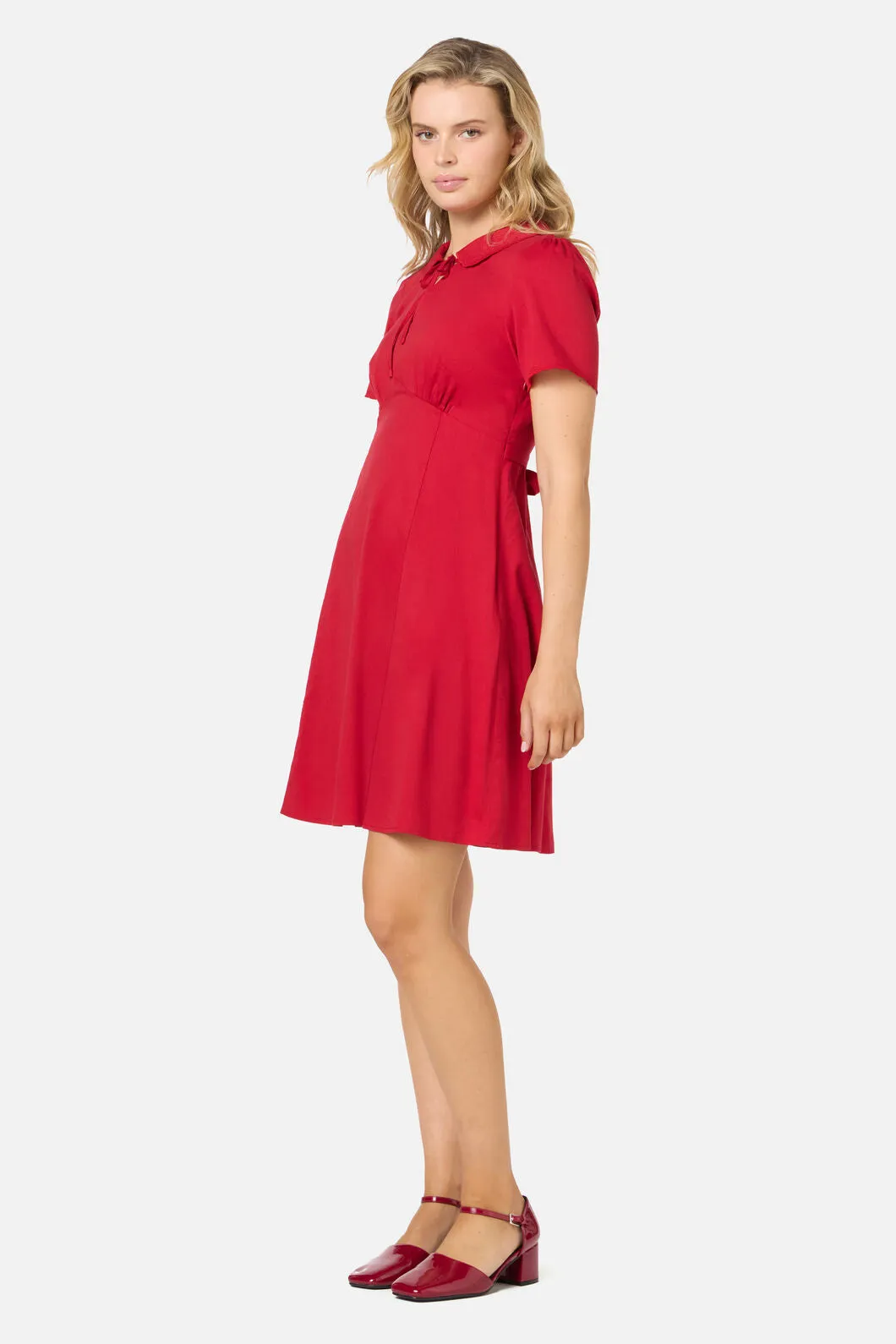 Josie Sweet Collar Tea Dress Red sold by Modcloth product image thumbnail 4