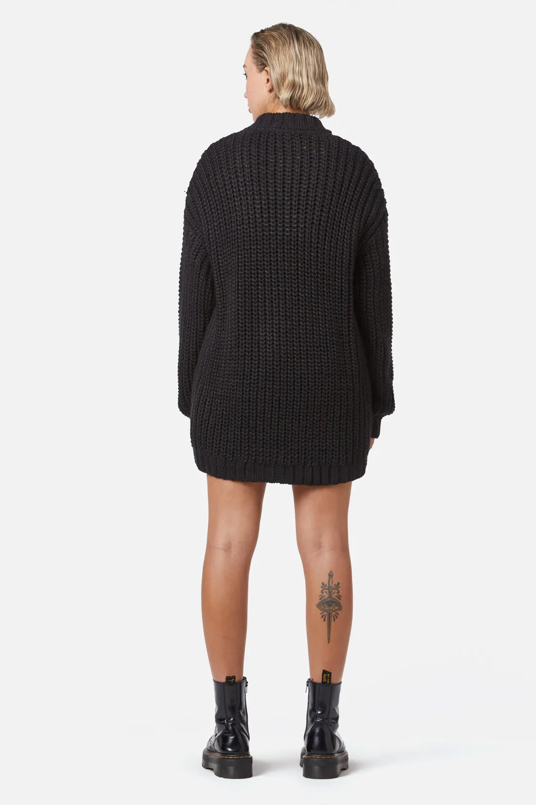 Field Work Chunky Knit Cardi Black sold by Modcloth product image thumbnail 4