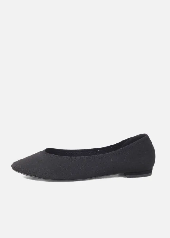 Flight Knit Stretchy Ballet Flats Black sold by Modcloth