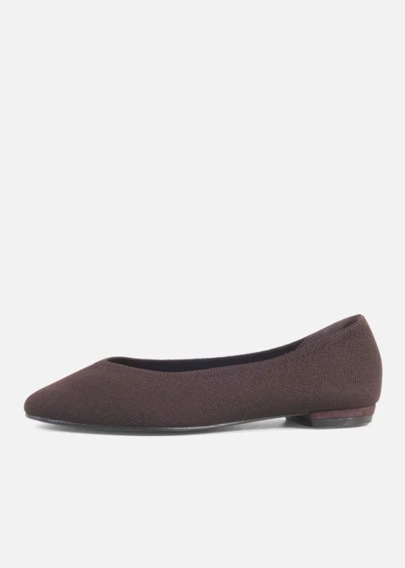 Flight Knit Stretchy Ballet Flats Brown sold by Modcloth
