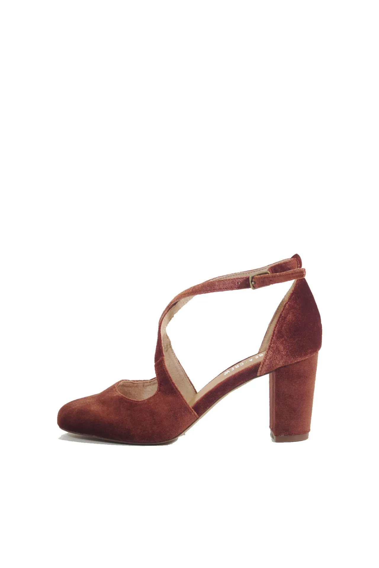 Oren Velvet Mary Jane Heels Rust sold by Modcloth product image thumbnail 2