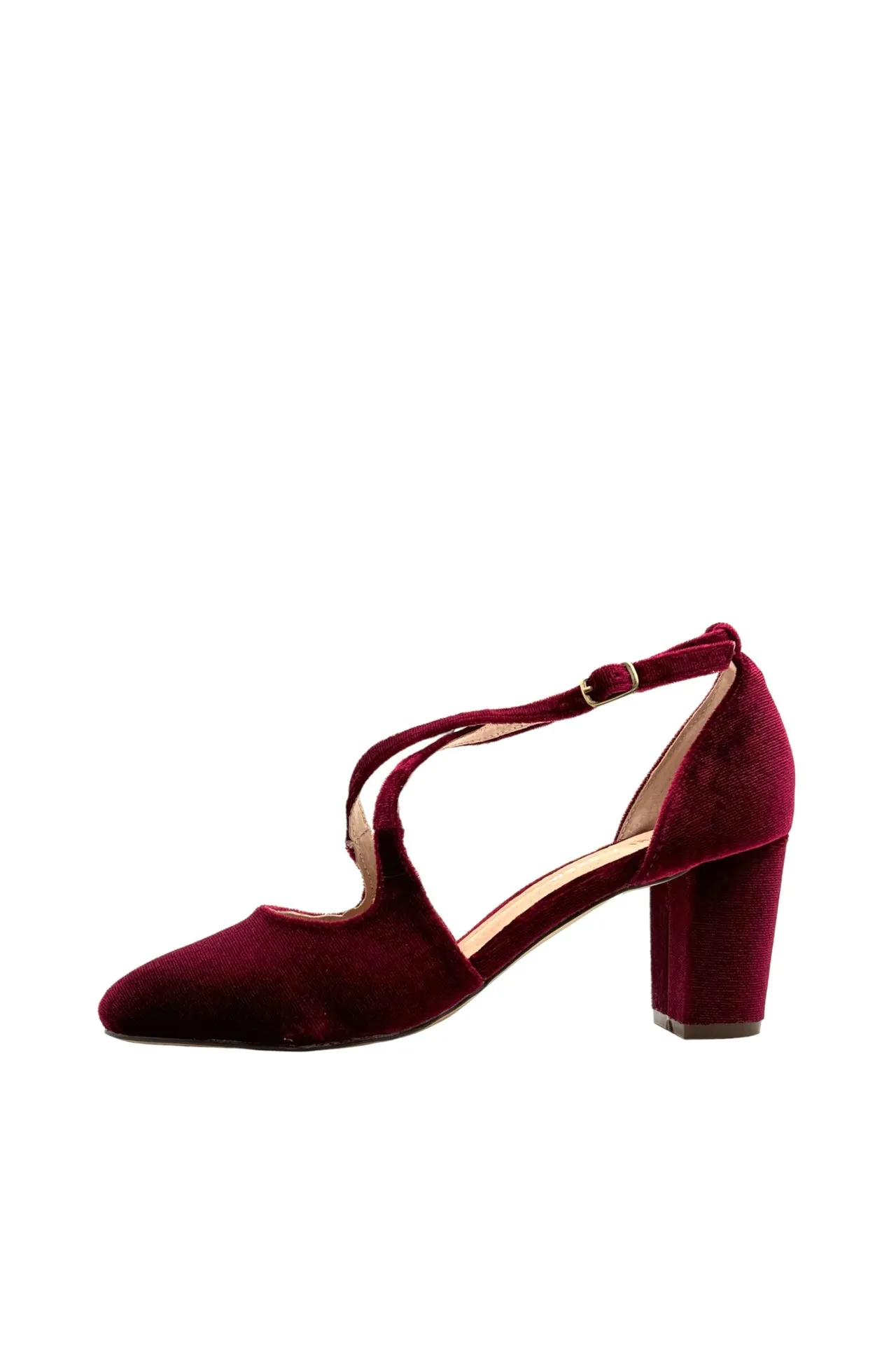 Oren Velvet Mary Jane Heels Burgundy sold by Modcloth product image thumbnail 2